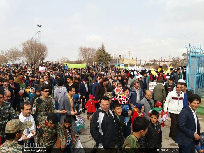 حضور مردم شهر چغابل مرکز شهرستان رومشکان در راهپیمایی 22 بهمن 1395