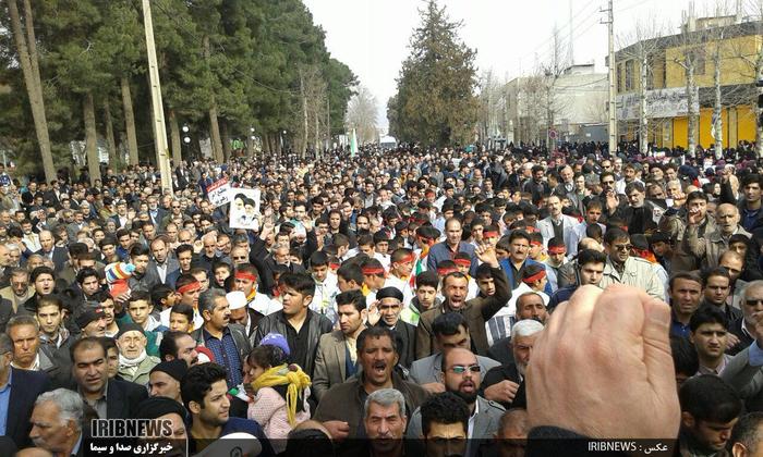 حضور مردم شهر کوهدشت استان لرستان در راهپیمایی 22 بهمن 1395