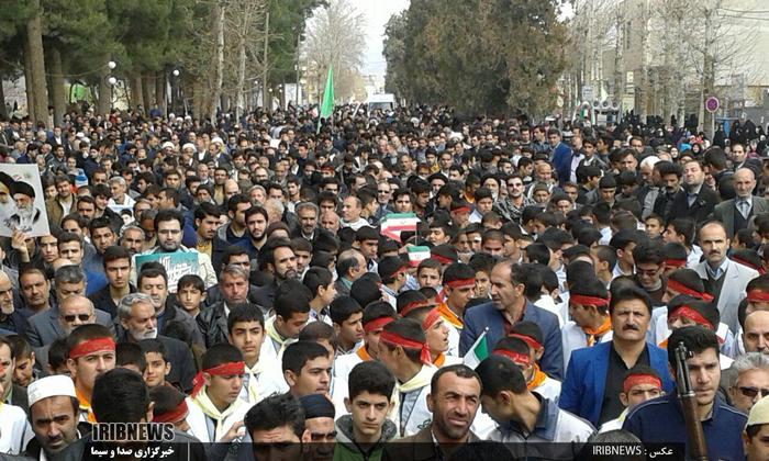 حضور مردم شهر کوهدشت استان لرستان در راهپیمایی 22 بهمن 1395