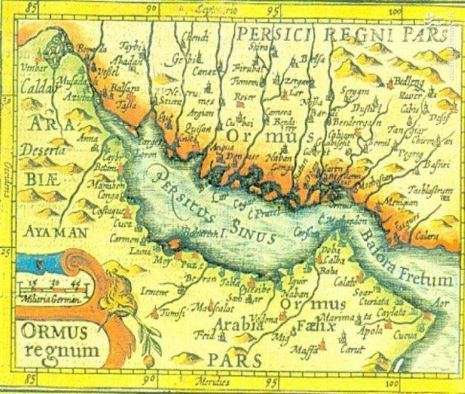 نقشه قدیمی از خلیج فارس