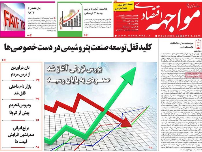 روزنامه‌های اقتصادی امروز