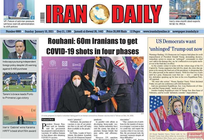 rouhani: 60m iranians to get covid-19 shots in four phases