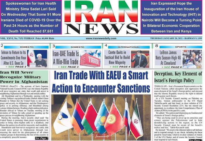 Iran trade with EAEU smart action to encounter sanctions