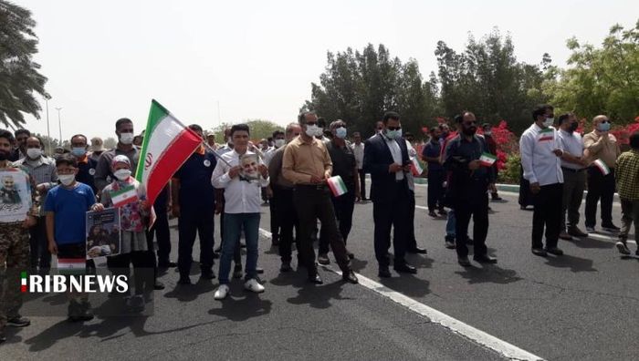 آغاز راهپیمایی روز جهانی قدس ۱۴۰۱ در کیش - عكس: قاسمي