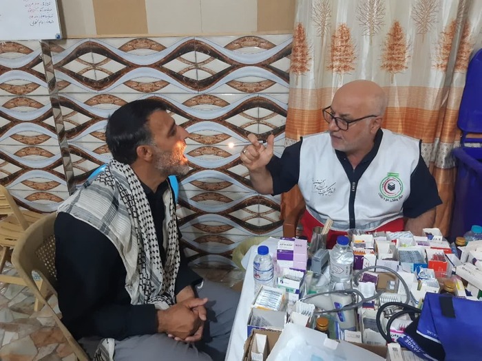 خدمات درمانی هلال احمر قزوین به زائران اربعین